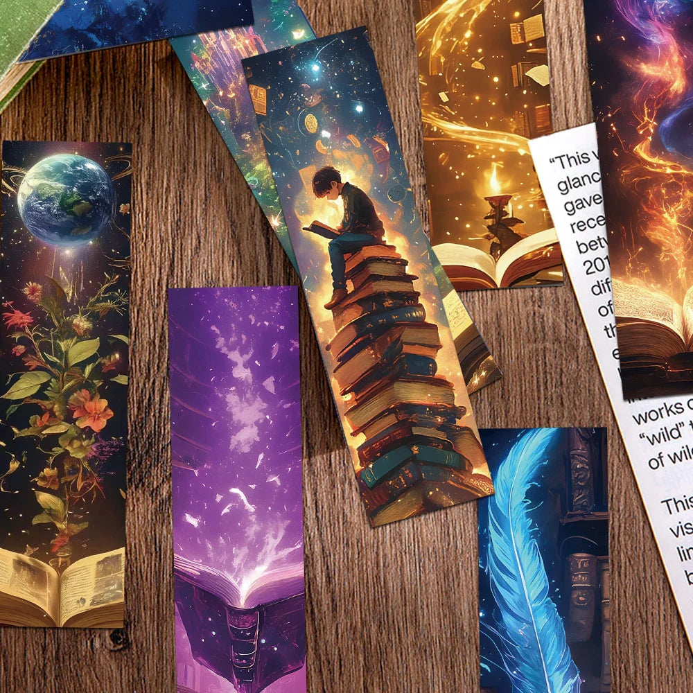 Set of 30 Wizarding Fantasy Bookmarks – Magical Page Markers for Students & Book Lovers