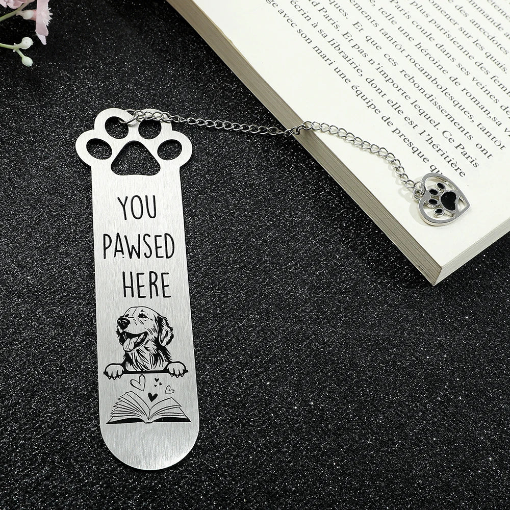 You Pawsed Here – Metal Dog Bookmark