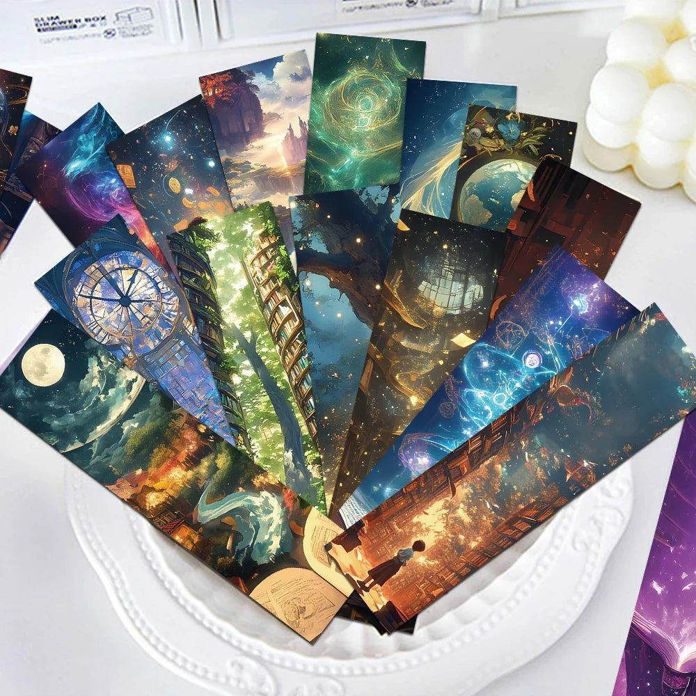 Set of 30 Wizarding Fantasy Bookmarks – Magical Page Markers for Students & Book Lovers