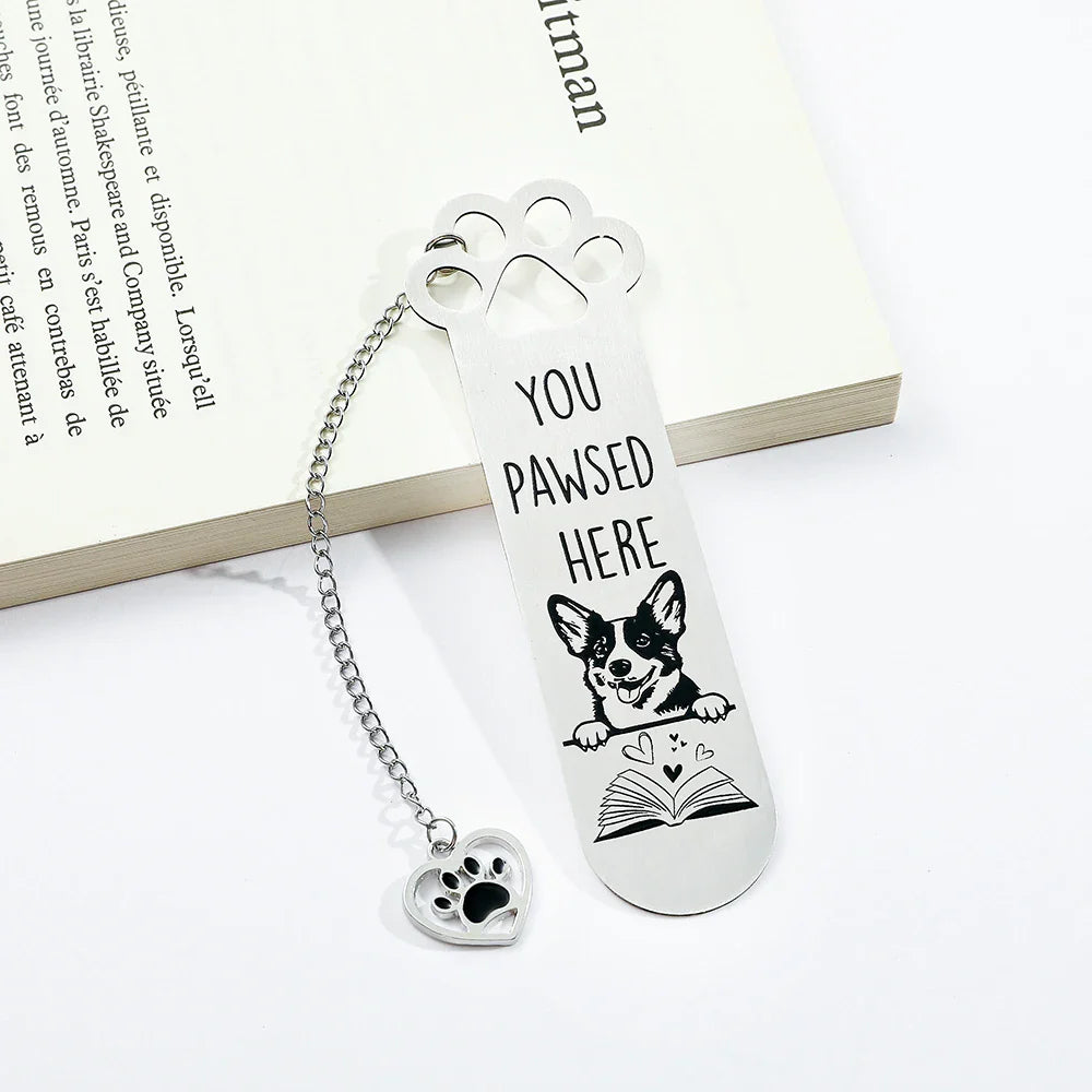 You Pawsed Here – Metal Dog Bookmark