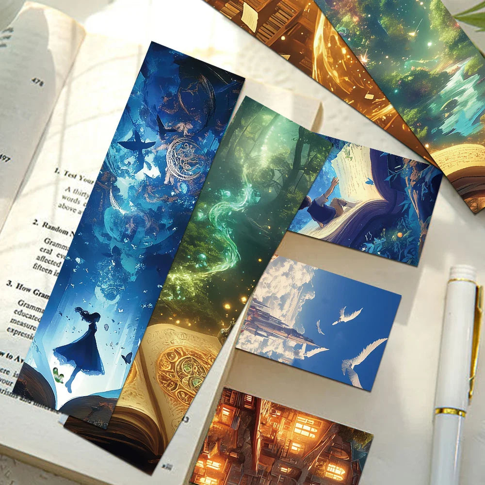 Set of 30 Wizarding Fantasy Bookmarks – Magical Page Markers for Students & Book Lovers