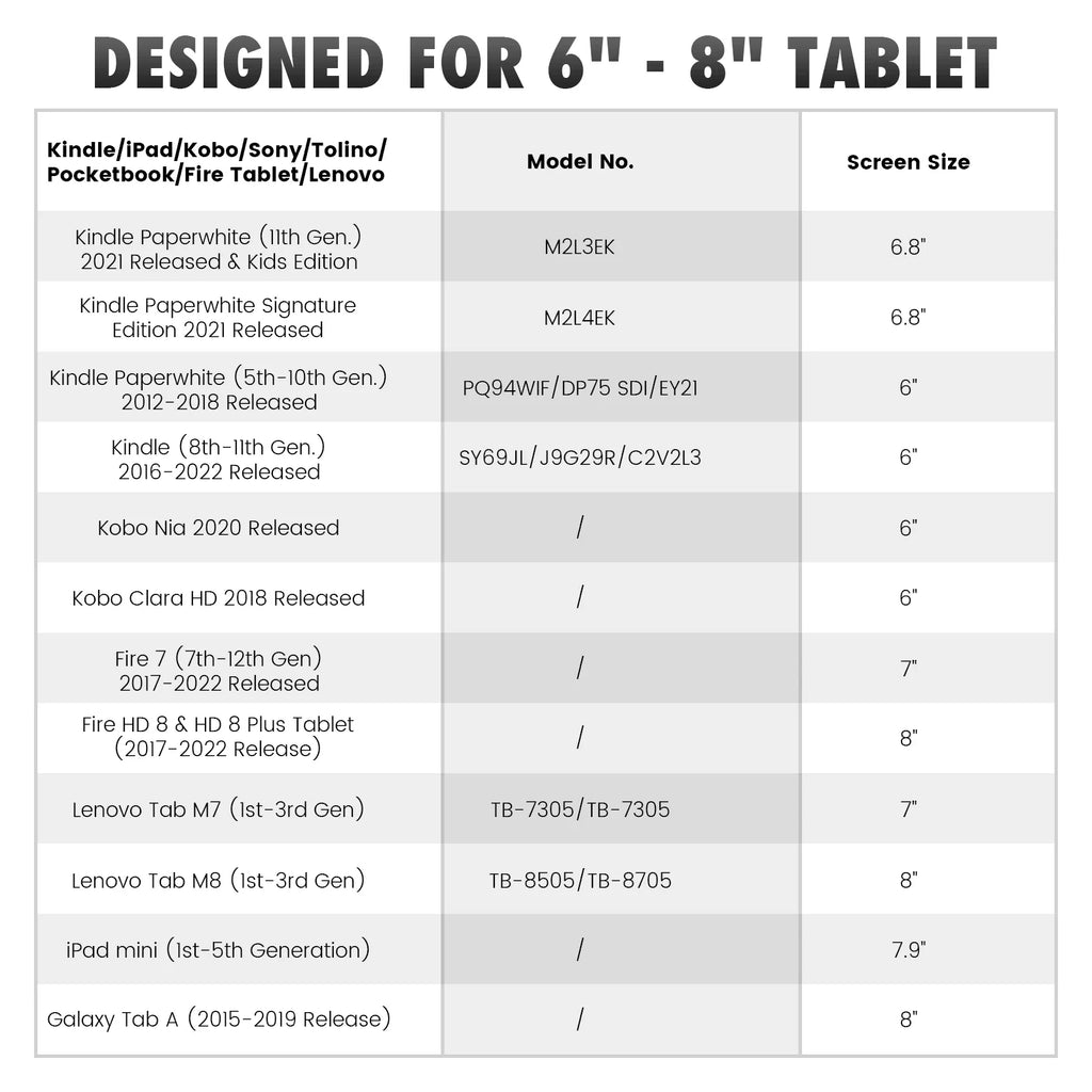 Hand Strap for 6-8" Kindles, E-Readers & Tablets – Secure, Lightweight & Comfortable Grip