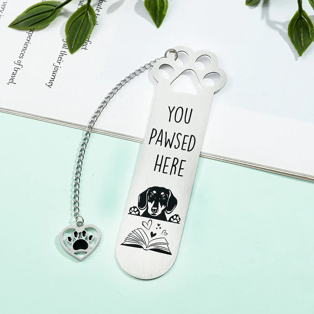 You Pawsed Here – Metal Dog Bookmark
