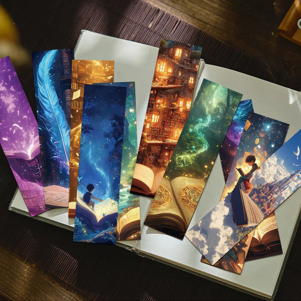 Set of 30 Wizarding Fantasy Bookmarks – Magical Page Markers for Students & Book Lovers